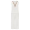 2023 Summer Women's 2 Piece Outfits Lounge Matching Sets Two Piece Cotton Linen Shorts Crop Tops Plus Size Tracksuits view 2