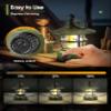 Camping Lantern Rechargeable Battery Powered 2 Pack, Camping Gear Must Haves, Camping Accessories, Retro Camping Light Waterproof Hanging LED Tent Lamp for Outdoor Hiking Fishing (Dark Green) view 2