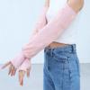 Flush of Dawn Ice Lace Summer Sun Protection Sleeves UV Driving Arm Sleeve Gloves Cycling Sunscreen Sunblock Gloves (Light Pink) view 2