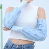 Flush of Dawn Ice Lace Summer Sun Protection Sleeves UV Driving Arm Sleeve Gloves Cycling Sunscreen Sunblock Gloves (Blue) view 2