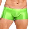 YONGHS Men Glossy Compression Shorts Baselayer Athletic Workout Shorts Bottoms Underwear Bike Tights Fluorescent Green XX-Large view 2