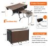 Portable Folding Light-Duty Camping Kitchen Table, Outdoor Cooking and Barbecue Table, Box Expansion Size 37*26*36'', Weight 29lb, Suitable for More Than 4 People in Wild Camping,Advanced view 2