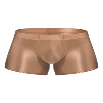 YONGHS Men Glossy Compression Shorts Baselayer Athletic Workout Shorts Bottoms Underwear Bike Tights Coffee X-Large