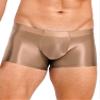 YONGHS Men Glossy Compression Shorts Baselayer Athletic Workout Shorts Bottoms Underwear Bike Tights Coffee X-Large view 2