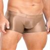 YONGHS Men Glossy Compression Shorts Baselayer Athletic Workout Shorts Bottoms Underwear Bike Tights Coffee X-Large view 3