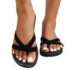 Black Sandals Women Flat, Women's Fashion Slippers Peep-Toe Summer Casual Clip Toe Beach Sandals Lace-Up Comfortable Cute Sandals view 4