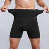 JEsilunmaMY Men's High Waist Sport Underpants Tummy Control Shapewear Body Shaper Boxer Briefs Solid Color Athletic Underwear (Black-1PC,3X-Large) view 2