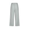 SMIDOW Capri Pants for Women Casual 2023 Summer Drawstring Elastic High Waist Linen Pant Straight Wide Leg Cropped Trouser #016 Mint Green 5X-Large view 4