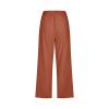SMIDOW Capri Pants for Women Casual 2023 Summer Drawstring Elastic High Waist Linen Pant Straight Wide Leg Cropped Trouser #014 Coffee 5X-Large view 4