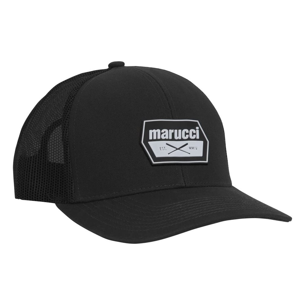 Marucci - MARUCCI Rubber Cross Patch Trucker Black/Black (MAHTTRPCS-BK/BK-A)