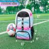 Moonlike Youth Soccer Bag, Soccer Backpack for Football Volleyball Basketball, Backpack with Ball Compartment and Ball Holder (Pink) view 2