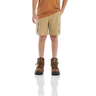 Carhartt Kid's CH8309 Canvas Cargo Work Short - Boys - 12 Youth - Dark Khaki