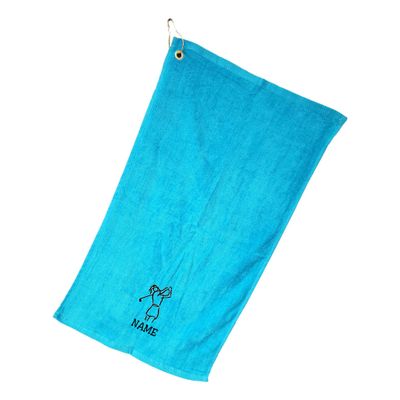 101 BEACH Personalized Women's Golf Bag Towel with Embroidered Name (Turquoisey - Embroidered Name Woman)