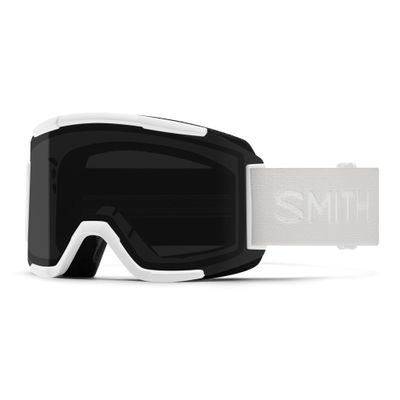 SMITH Squad Goggles with ChromaPop Lens  Performance Snowsports Goggles with Replaceable Lens for Skiing & Snowboarding  for Men & Women  White Vapor + ChromaPop Sun Black