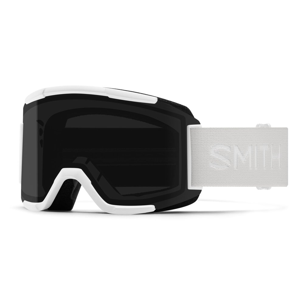 SMITH Squad Goggles with ChromaPop Lens  Performance Snowsports Goggles with Replaceable Lens for Skiing & Snowboarding  for Men & Women  White Vapor + ChromaPop Sun Black