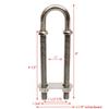 Boat Bow Eye U Bolt | 6 x 2 1/4 x 3/8 Inch Stainless Steel view 2
