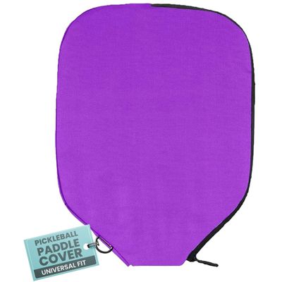 Palms-O-Aces Pickleball Paddle Cover | Canvas Padded Pickleball Paddles Sleeve with Zipper | Lightweight Protective Paddle Case for Standard Paddles | Paddle Cover Accessory | Purple