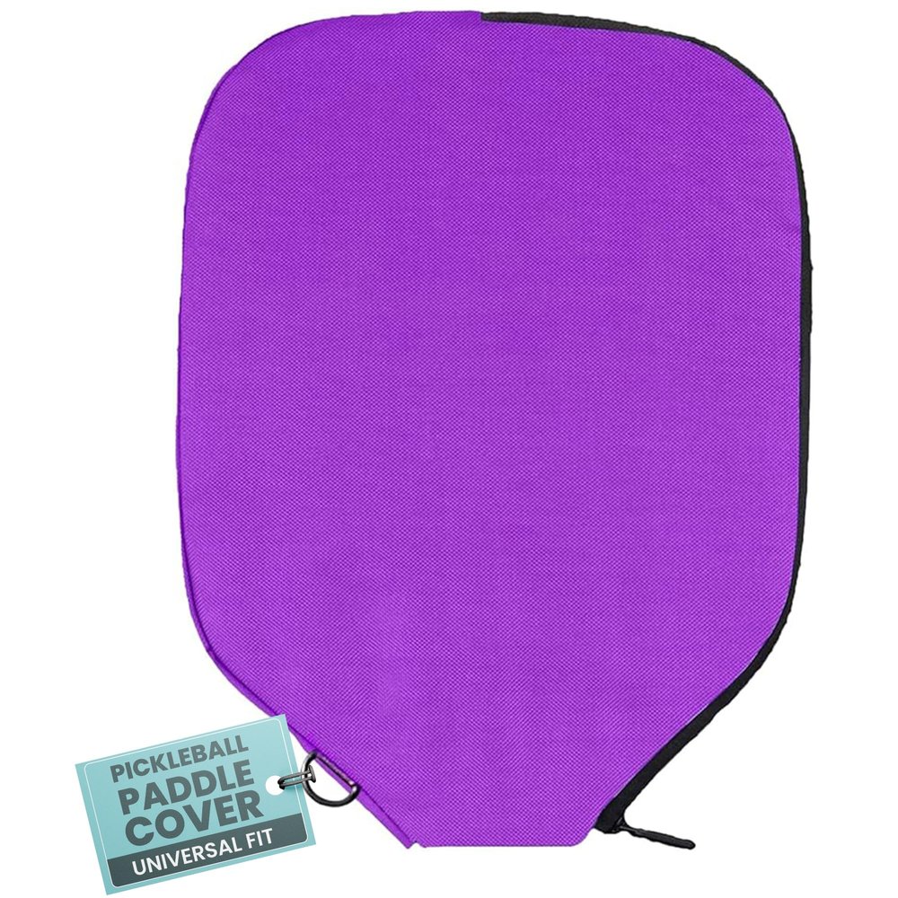 Palms-O-Aces Pickleball Paddle Cover | Canvas Padded Pickleball Paddles Sleeve with Zipper | Lightweight Protective Paddle Case for Standard Paddles | Paddle Cover Accessory | Purple