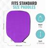 Palms-O-Aces Pickleball Paddle Cover | Canvas Padded Pickleball Paddles Sleeve with Zipper | Lightweight Protective Paddle Case for Standard Paddles | Paddle Cover Accessory | Purple view 3
