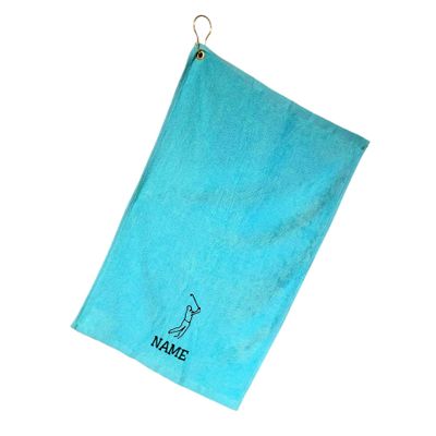 101 BEACH Personalized Men's Golf Bag Towel with Embroidered Name (Turquoise - Embroidered Name Man)