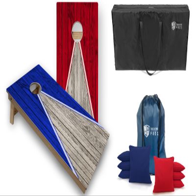 Tailgating Pros Tournament Grade Pyramid Cornhole Boards w/Ring Lights: Multicolored LED Rings, Score Keeper, Bean Bags, and Carrying Case