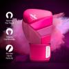 Hayabusa T3 Boxing Gloves for Men and Women Wrist and Knuckle Protection, Dual-X Hook and Loop Closure, Splinted Wrist Support, 5 Layer Foam Knuckle Padding - Neon Pink, 12oz view 2