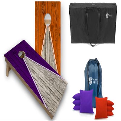 Tailgating Pros Tournament Grade Pyramid Cornhole Boards: Score Keeper, Bean Bags, and Carrying Case