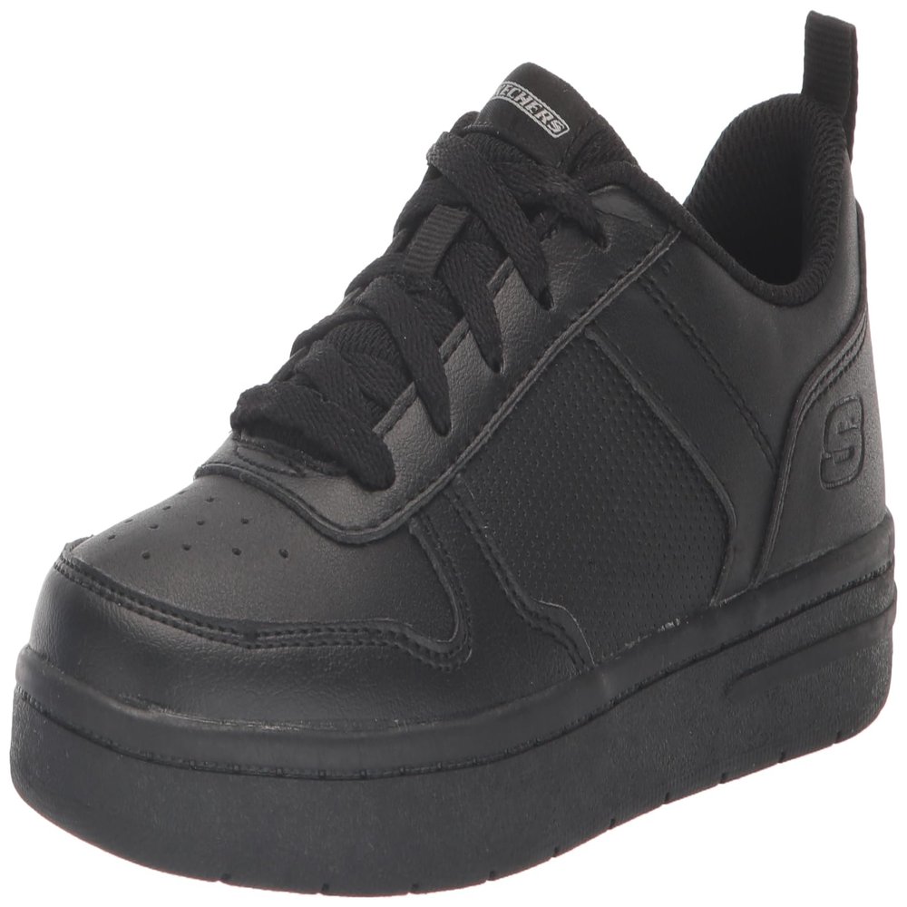 Skechers Kids Boys Smooth Street - Genzo Sneaker, Black/Black, 10.5 Little Kid