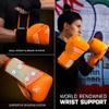 Hayabusa T3 Boxing Gloves for Men and Women Wrist and Knuckle Protection, Dual-X Hook and Loop Closure, Splinted Wrist Support, 5 Layer Foam Knuckle Padding - Neon Orange, 18oz view 4