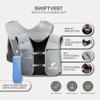SWIFTVEST Running Phone Holder Vest | Waterproof Phone Pouch | Reflective Hydration Vest | Adjustable Waistband | Water Bottle Holder | Lightweight | 6 Pockets for Running Accessories - Men & Women view 2