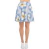 Hawaiian Flower Print Women Youth Skater Skirt White view 1