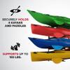 RaxGo Wall Kayak Storage Rack, Heavy Duty Wall Mounted Garage Kayak Storage Hooks for Kayaks, SUP, Canoe & Paddleboard, for Indoor, Outdoor, Garage, Adjustable Arms - Universal Design view 2