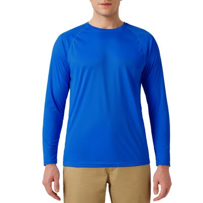 SG Edge Mens UPF 50+ Rash Guard Swim Shirt Long Sleeve Moisture Wicking Quick Dry Lightweight Wrinkle-Resistant Fishing Running Hiking Royal Blue
