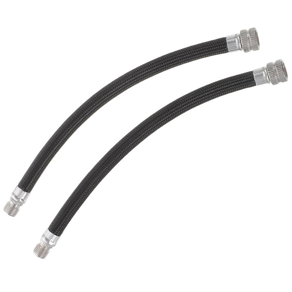 Toddmomy 2pcs Bike Pumps for All Bikes Biking Accessories Air Hose Extension Bicycle Pump Extension Tube Extension Tube for Pump Extender Inflator Valve Riding Air Pump Black Extension Hose