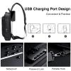 FANDARE Anti-theft Sling Bag Business Men Bag Chest Crossbody bags with USB Charging Port Waterproof Small Backpack for Outdoor Work Hiking Running Sport Travel Bag Gray view 4