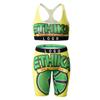 Girls' sports underwear bra outer wear tight shockproof chest pad set bra fitness printed vest view 2