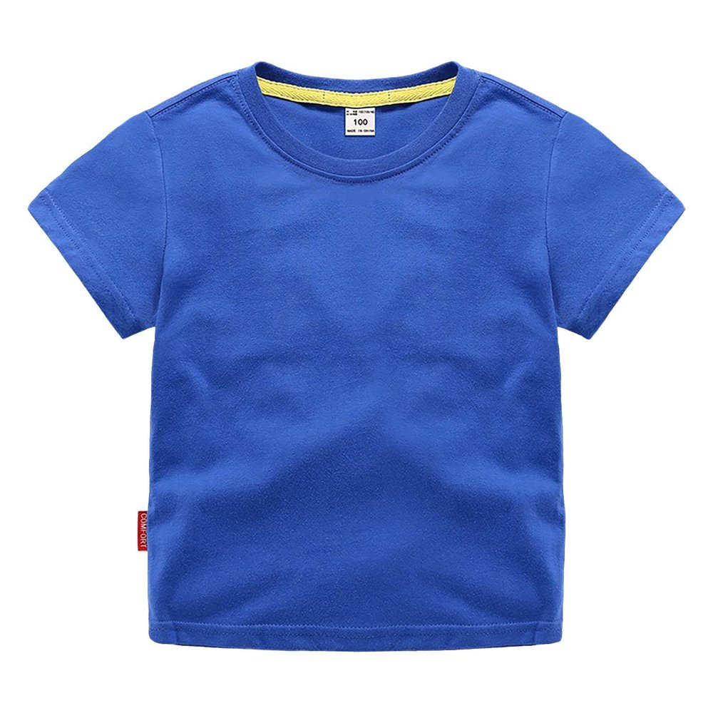 Boys and Girls' Classic Fit Crewneck T Shirt | Organic Cotton Soft Multi Pack Short Sleeve Newborn Baby (A, 9-12 Months)