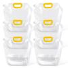 6Pack Collapsible Emergency Outdoor Folding Water Jug Container Bag Freezable, BPA Free Plastic Water Storage Cube for Camping Riding Mountaineer Backpacking, Food Grade (5L) view 1