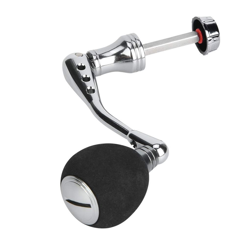 CNC Metal Fishing Rocker Arm Grip Fish Accessory Reel Handle Kits Fishing Reel Replacement Parts (EVA Grip Large)