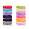 megrez sport 5M/10M Tinsel Chenille Line Crystal Flash Line Multi Colors Fly Fishing Tying Material for DIY Streamer or Nymph Flies (A.5M On Cards) view 1
