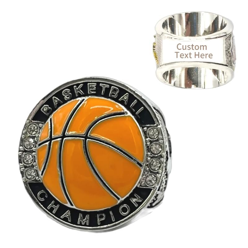 TUOYU Personalized Basketball Championship Rings Trophies Collectible (Customize,13)