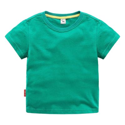 Boys and Girls' Classic Fit Crewneck T Shirt | Organic Cotton Soft Multi Pack Short Sleeve Newborn (Green, 3-4 Years)