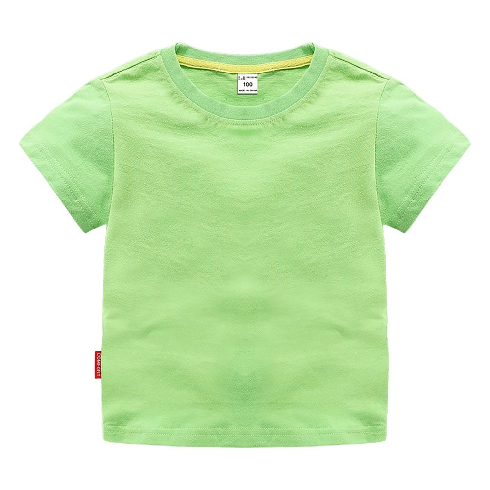 Boys and Girls' Classic Fit Crewneck T Shirt | Organic Cotton Soft Multi Pack Short Sleeve Newborn Baby (E, 9-12 Months)