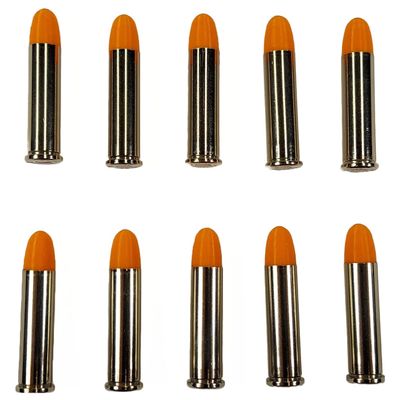 38 Special Snap caps - Dummy Training Rounds - Set of 10 (Orange & Nickel)