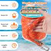 3/8 Inch 50 FT Anchor Rope, Boat Anchor Rope Solid Braid MFP, Anchor Line with 316 Stainless Steel Thimble and Snap Hook - Orange & Yellow view 3