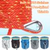 3/8 Inch 50 FT Anchor Rope, Boat Anchor Rope Solid Braid MFP, Anchor Line with 316 Stainless Steel Thimble and Snap Hook - Orange & Yellow view 4