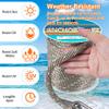 3/8 Inch 50 FT Anchor Rope, Boat Anchor Rope Solid Braid MFP, Anchor Line with 316 Stainless Steel Thimble and Snap Hook - Gold & White view 3