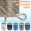 3/8 Inch 50 FT Anchor Rope, Boat Anchor Rope Solid Braid MFP, Anchor Line with 316 Stainless Steel Thimble and Snap Hook - Gold & White view 4