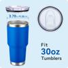 Prurex 30oz Tumbler Lids for YETI Rambler, Fit for Silver Buffalo 40oz Tumbler, Replacement Spill Proof Splash Resistant Lids Covers for 3.7" Cup Mouth, BPA-free view 3