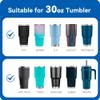 Prurex 30oz Tumbler Lids for YETI Rambler, Fit for Silver Buffalo 40oz Tumbler, Replacement Spill Proof Splash Resistant Lids Covers for 3.7" Cup Mouth, BPA-free view 4